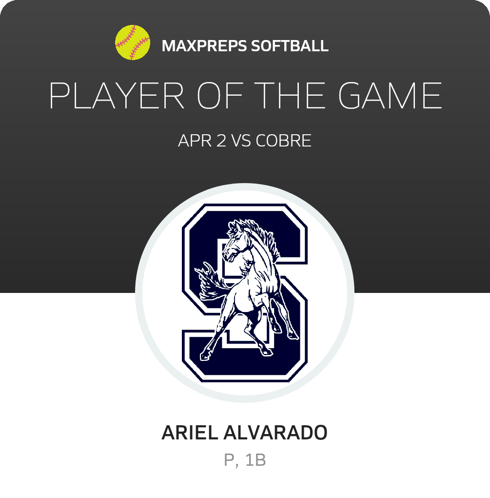 #3 Ariel Alvarado Player of the Game badge