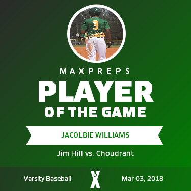 #3 JaColbie Williams Player of the Game badge