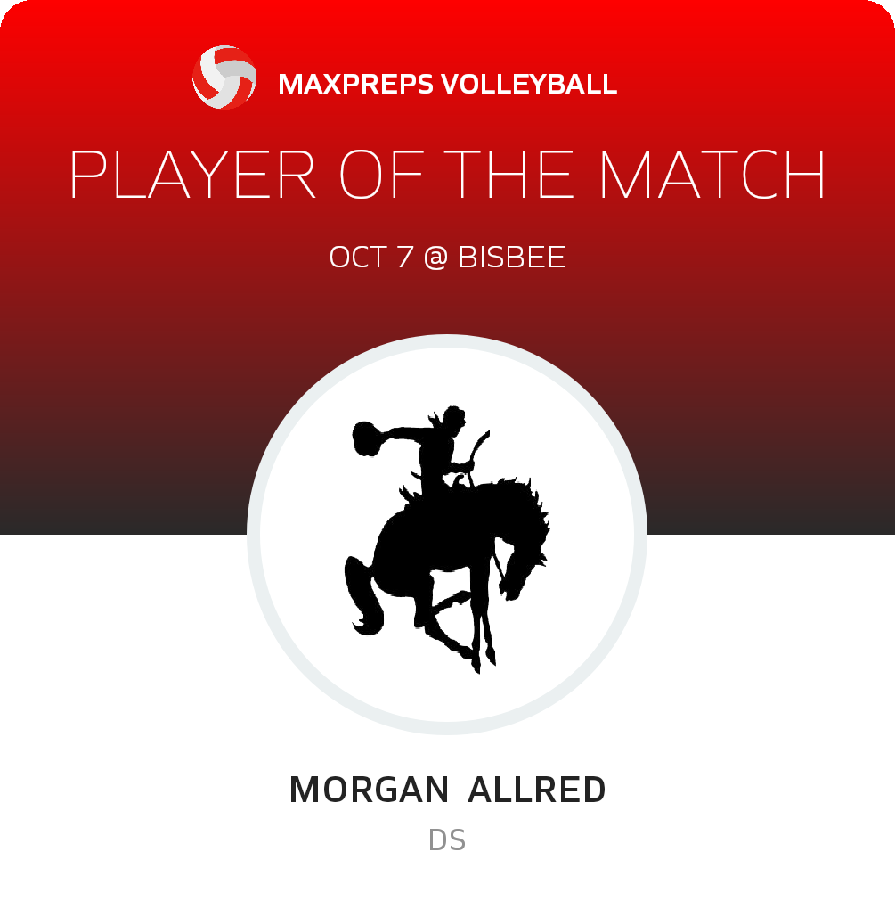 #13 Morgan  Allred Player of the Game badge