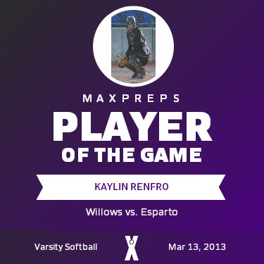 #8 Kaylin Renfro Player of the Game badge