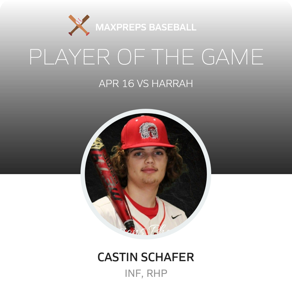 #11 Castin Schafer Player of the Game badge