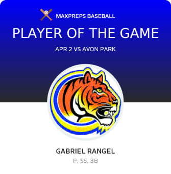 #7 Gabriel Rangel Player of the Game badge