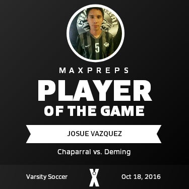 #5 Josue Vazquez Player of the Game badge