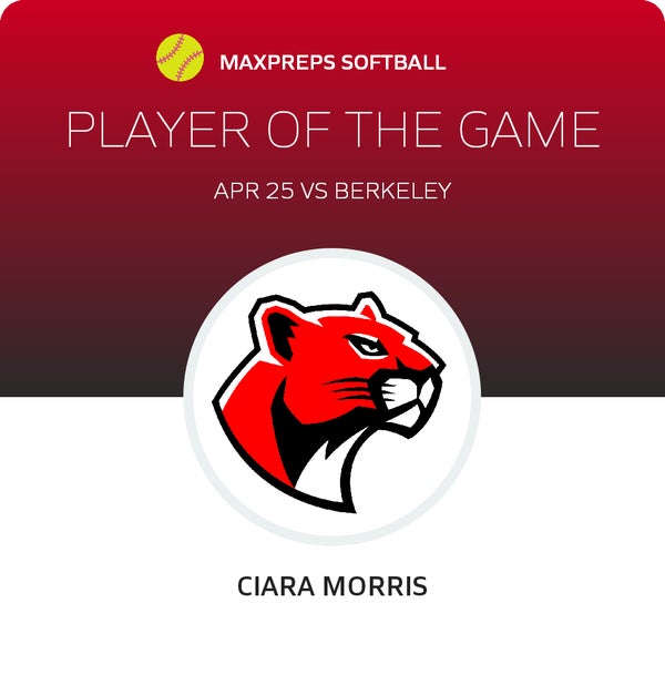 #14 Ciara Morris Player of the Game badge