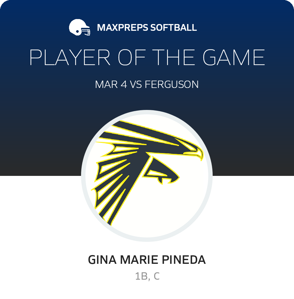 #23 Gina Marie Pineda Player of the Game badge