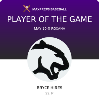 #99 Bryce Hires Player of the Game badge