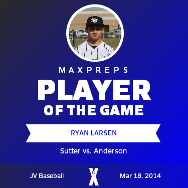 #4 Ryan Larsen Player of the Game badge