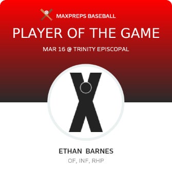 #44 Ethan Barnes Player of the Game badge