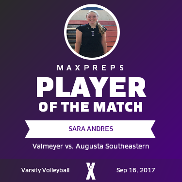 #1 Sara Andres Player of the Game badge