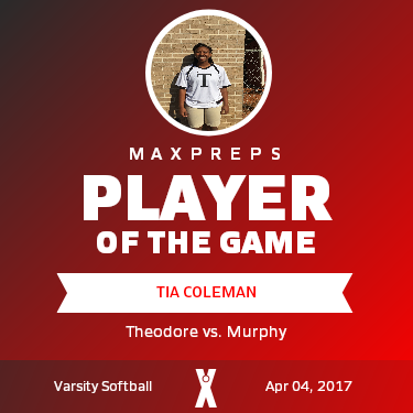 #2 Tia Coleman Player of the Game badge