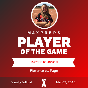 Jaycee Johnson Player of the Game badge