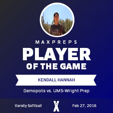 #5 Kendall Hannah Player of the Game badge