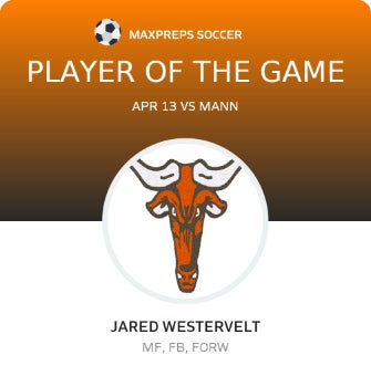 #25 Jared Westervelt Player of the Game badge