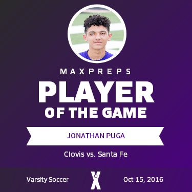 #3 jonathan puga Player of the Game badge