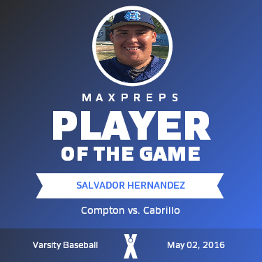 #44 Salvador Hernandez Player of the Game badge