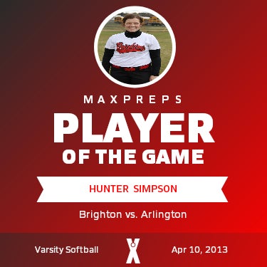 #15 Hunter Simpson Player of the Game badge