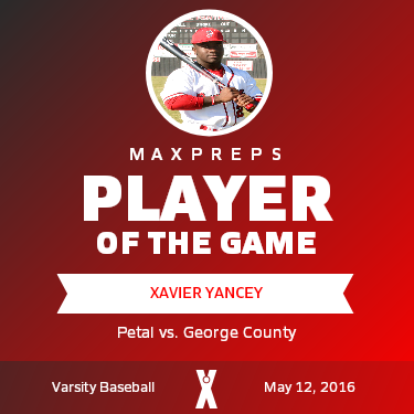 #2 Xavier Yancey Player of the Game badge