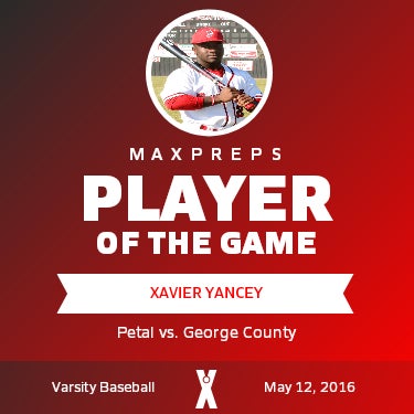 #2 Xavier Yancey Player of the Game badge