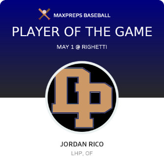 Jordan Rico Player of the Game badge