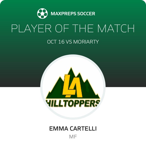 #20 Emma Cartelli Player of the Game badge