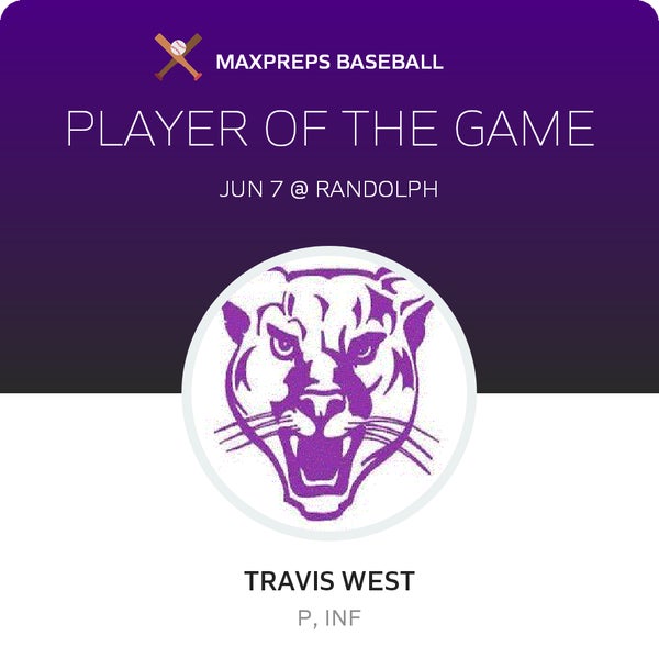 #34 Travis West Player of the Game badge