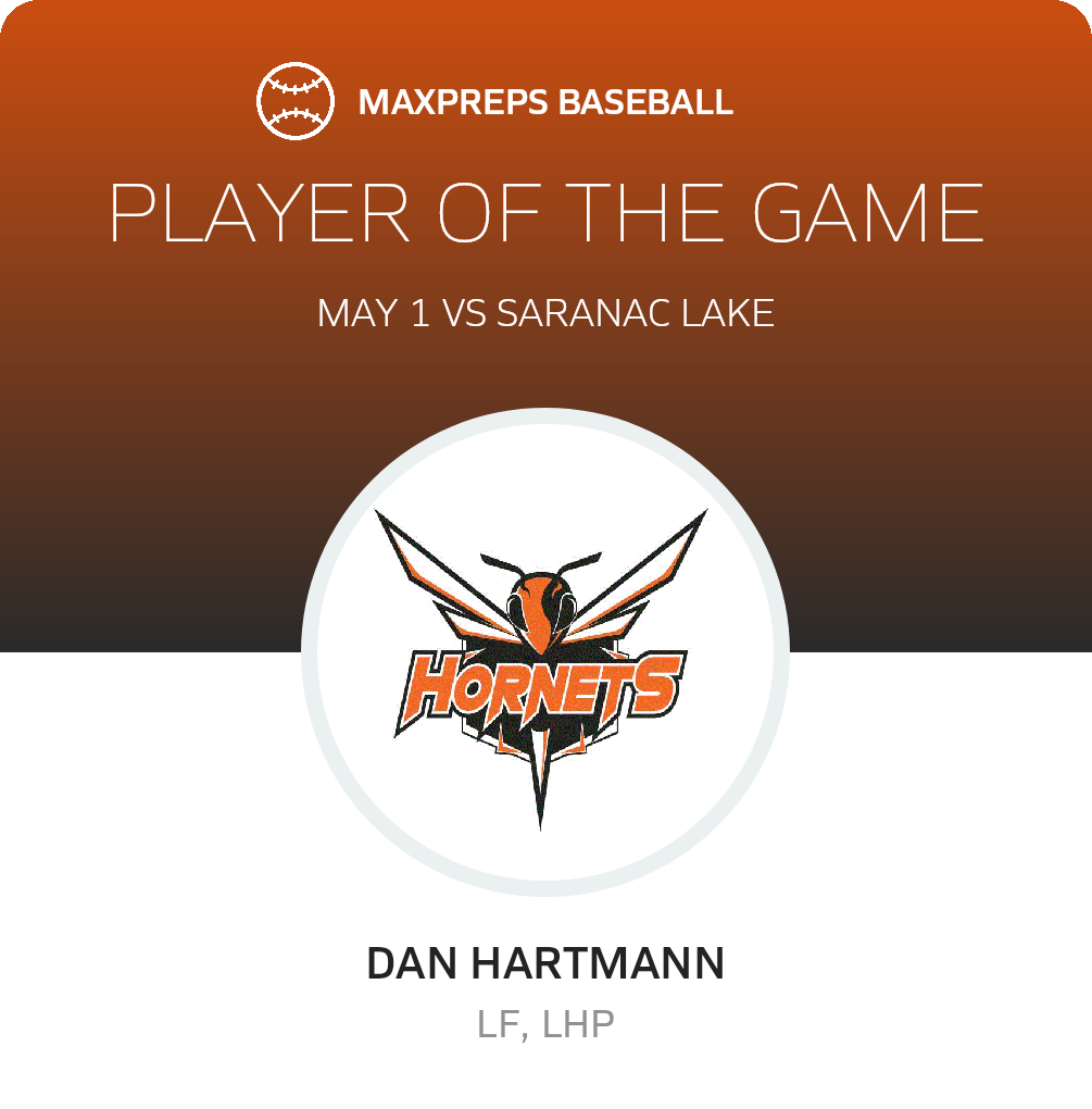 #11 Dan Hartmann Player of the Game badge