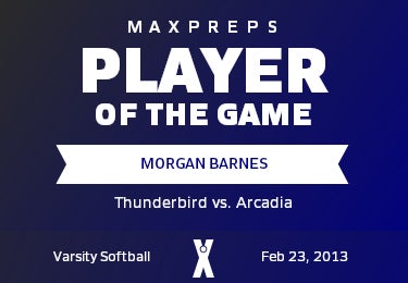 #11 Morgan Barnes Player of the Game badge