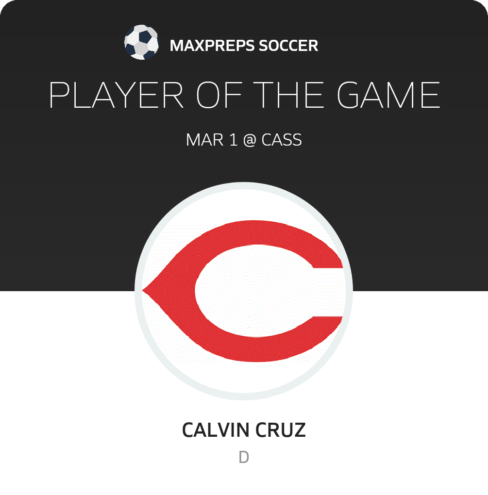 #4 Calvin Cruz Player of the Game badge