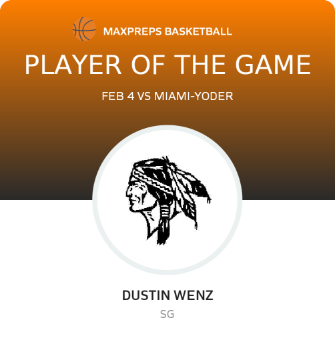#14 Dustin Wenz Player of the Game badge