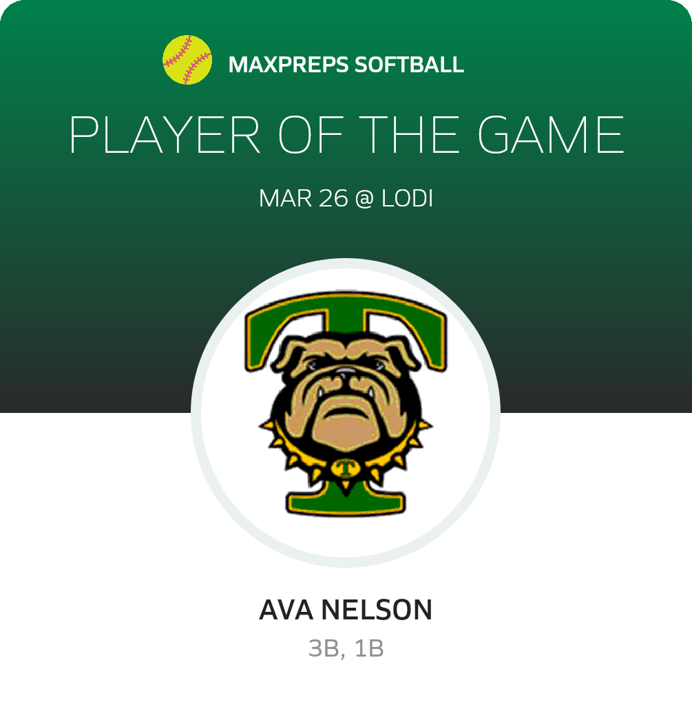 #26 Ava Nelson Player of the Game badge