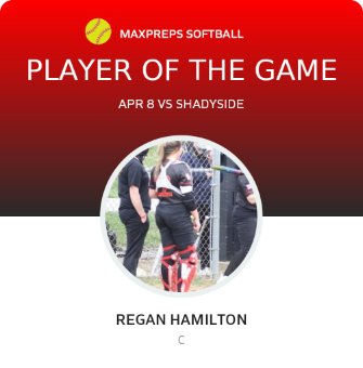 #22 REGAN HAMILTON Player of the Game badge