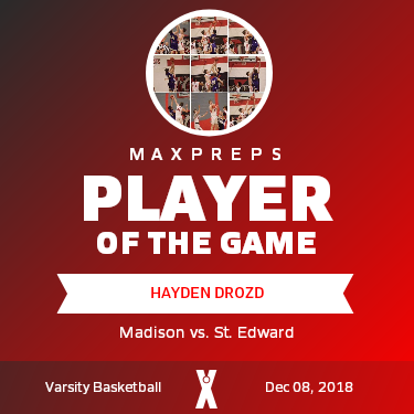 #15 Hayden Drozd Player of the Game badge