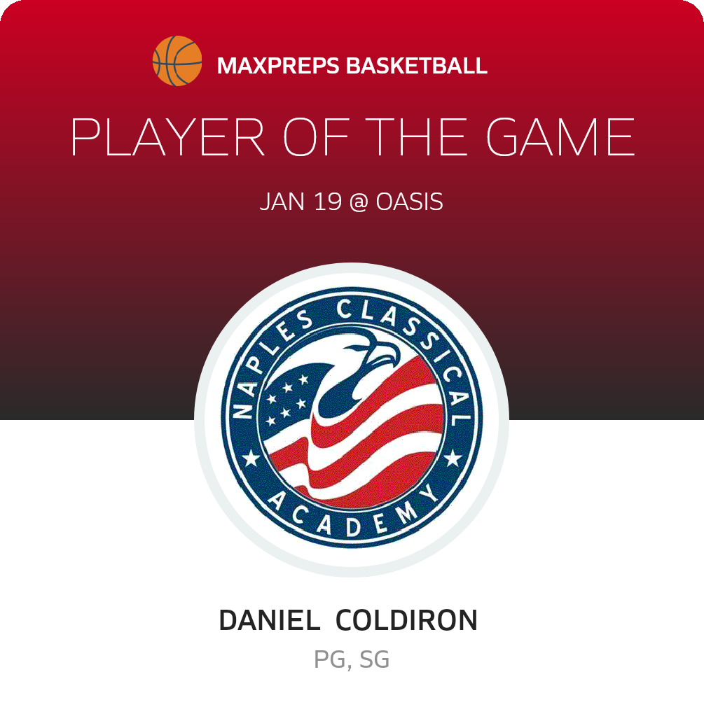 #15 Daniel  Coldiron  Player of the Game badge