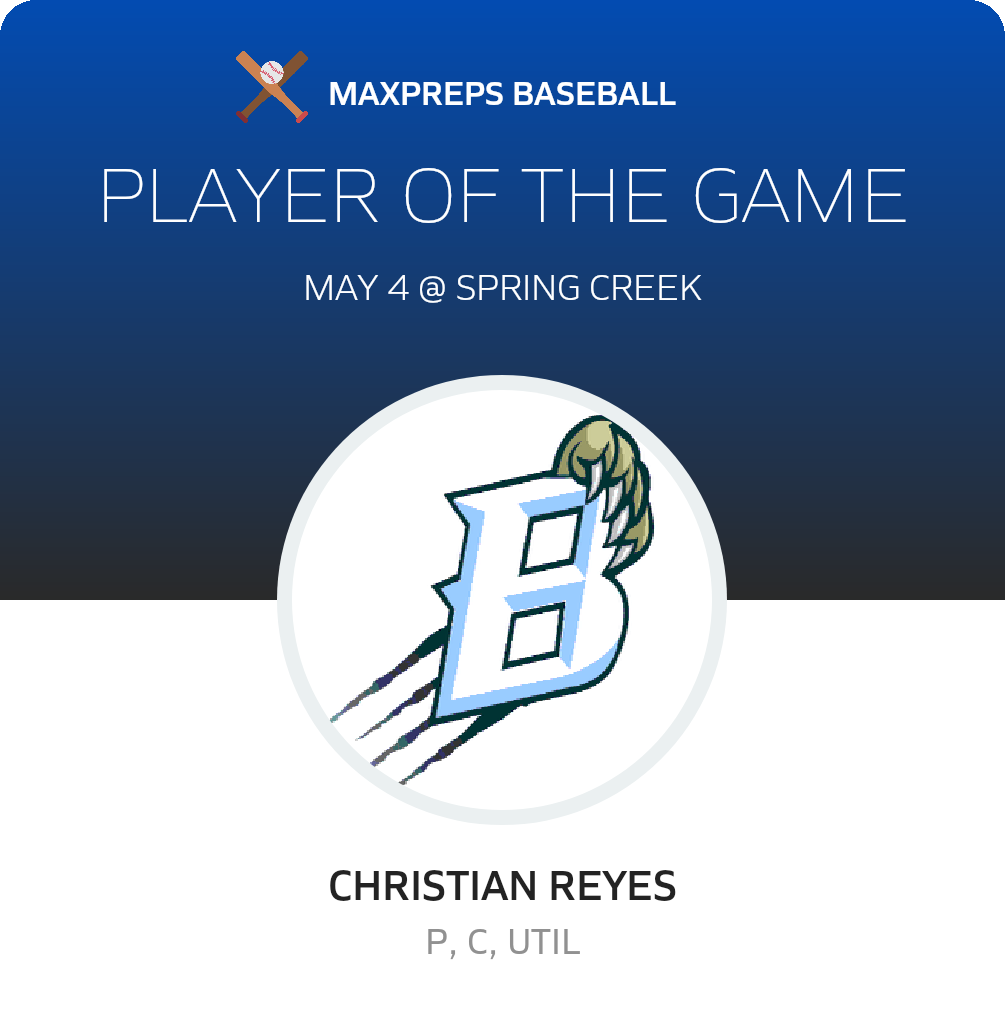 #4 Christian Reyes Player of the Game badge