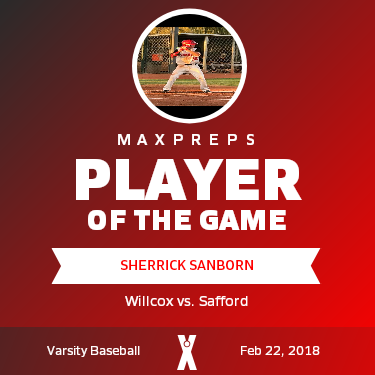 #32 Sherrick Sanborn Player of the Game badge