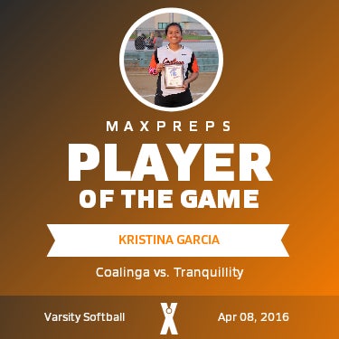 #11 Kristina Garcia Player of the Game badge
