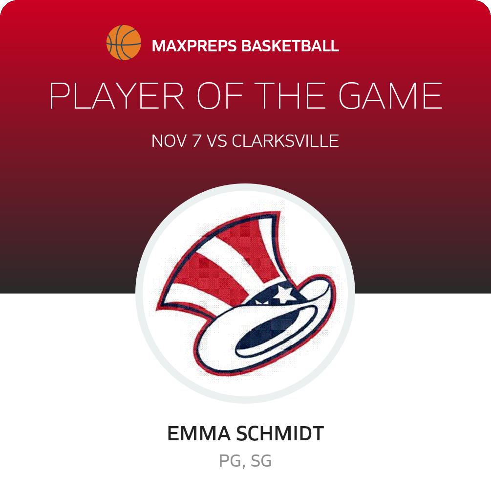 #3 Emma Schmidt Player of the Game badge
