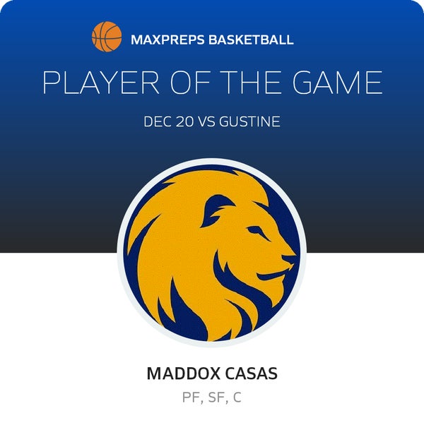 #4 Maddox Casas Player of the Game badge