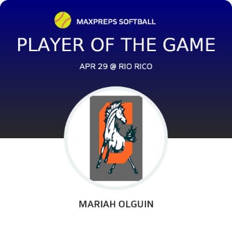 #19 Mariah Olguin Player of the Game badge