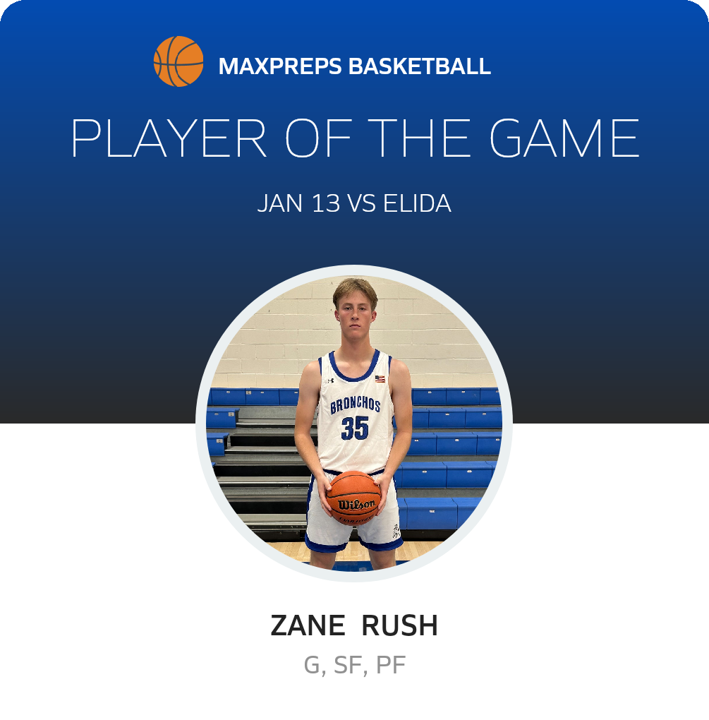 #35 Zane Rush Player of the Game badge