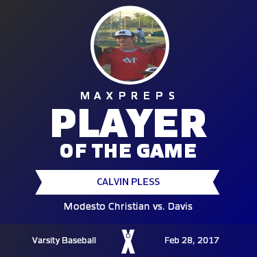 #6 Calvin Pless Player of the Game badge