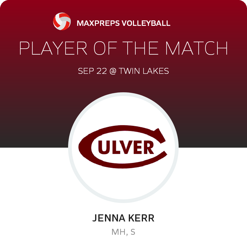 #13 Jenna Kerr Player of the Game badge