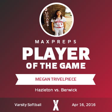 #3 Megan Trivelpiece Player of the Game badge