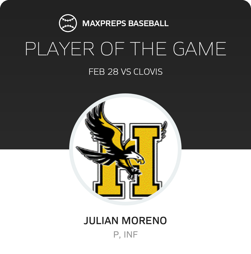 #17 Julian Moreno Player of the Game badge