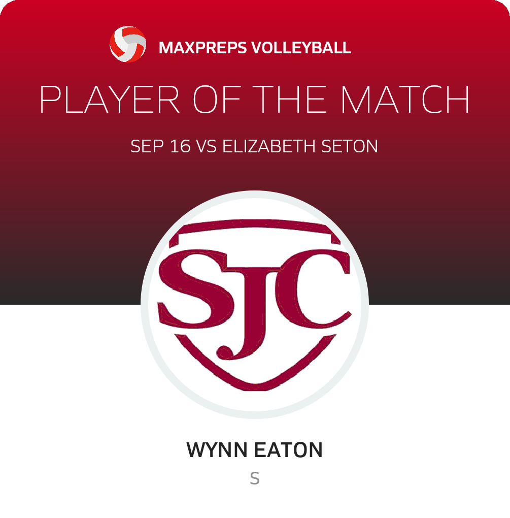 #3 Wynn Eaton Player of the Game badge