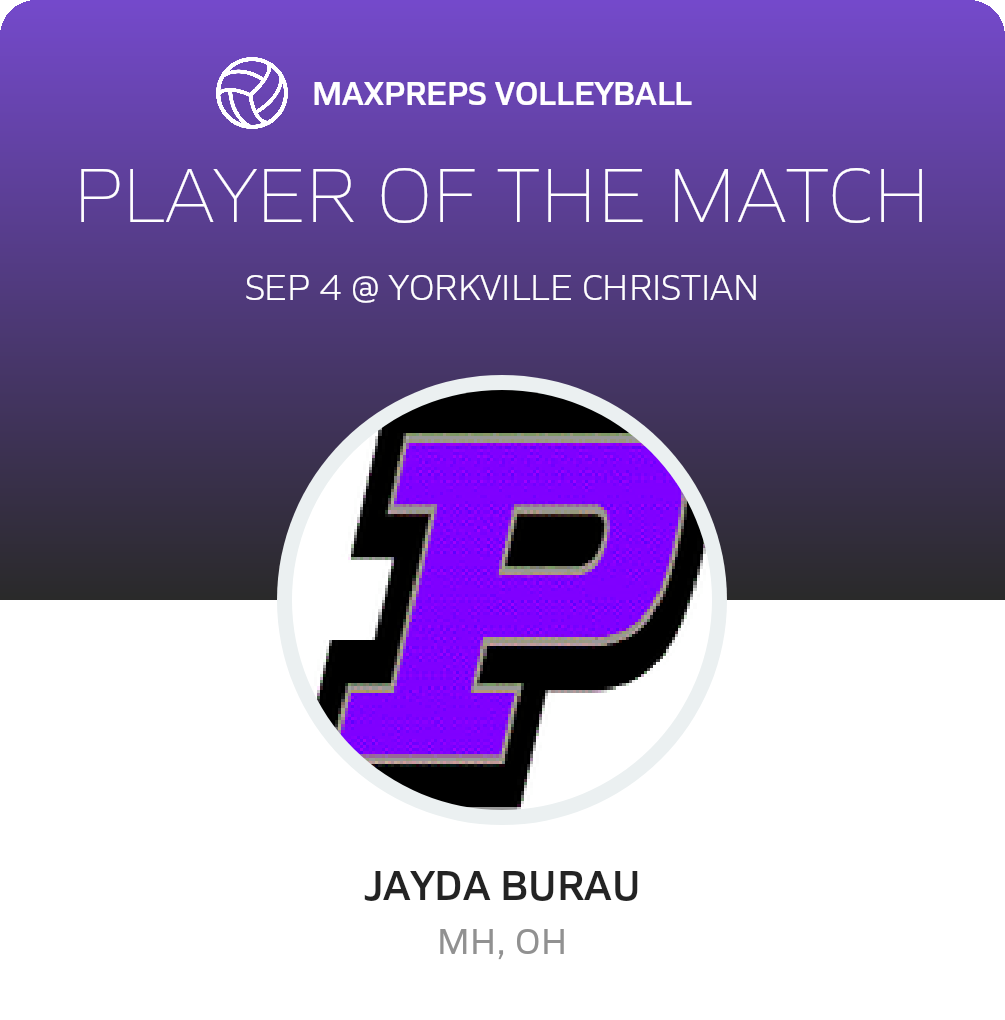 #7 Jayda Burau Player of the Game badge