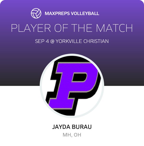 #7 Jayda Burau Player of the Game badge