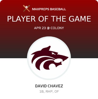 #21 David Chavez Player of the Game badge