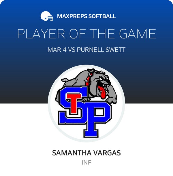 #12 Samantha Vargas Player of the Game badge