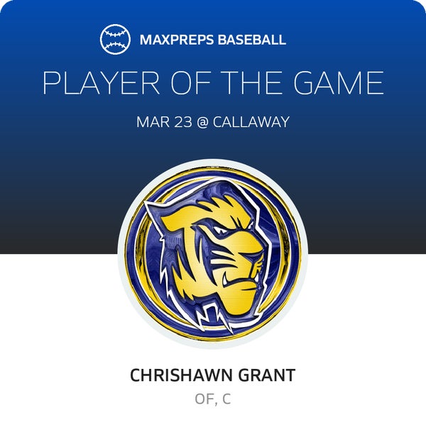 #11 Chrishawn Grant Player of the Game badge